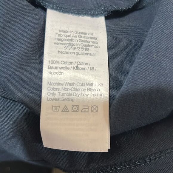 J. Crew Factory 53623 Cotton-blend washed jersey pocket tee Navy NWT - Picture 8 of 9